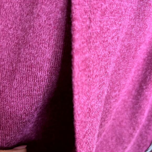 Gymshark Full Zip Hoodie Women’s Large Plum-Pull Zip Heathered Fleece Athleisure - Picture 9 of 12